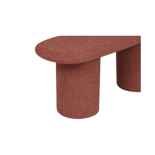 Polstrovaná lavica z textílie buklé v tehlovej farbe Rull – noo.ma-image-2