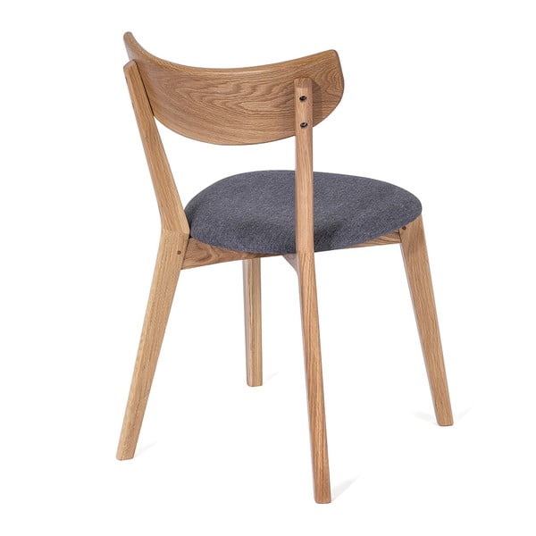 Jedálenská stolička z dubového dreva so šedým sedákom Arch - Bonami Essentials-image-2