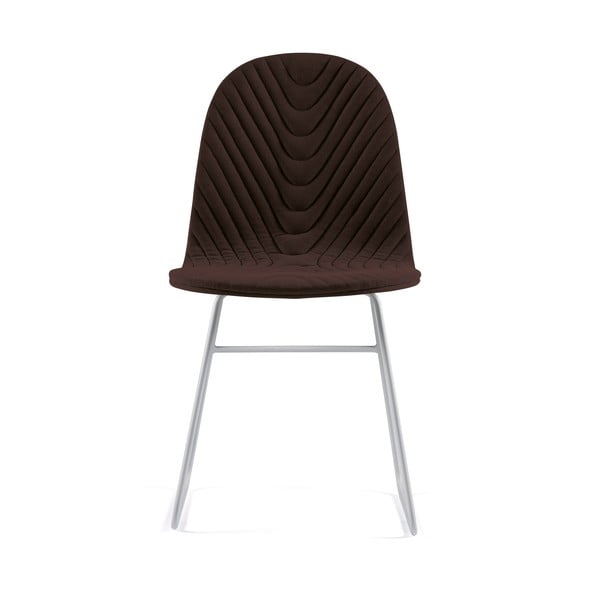 Hnedá stolička s kovovými nohami IKER Mannequin V Wave