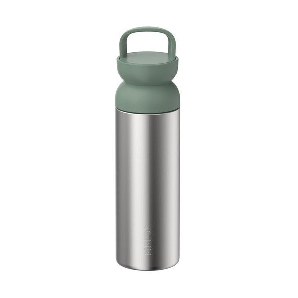 Termofľaša z nehrdzavejúcej ocele v striebornej farbe/šalviová zelená 500 ml Ellipse – Mepal