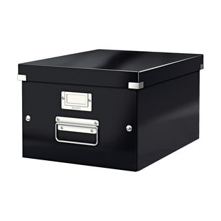 Čierna úložná škatuľa Leitz Universal, dĺžka 37 cm