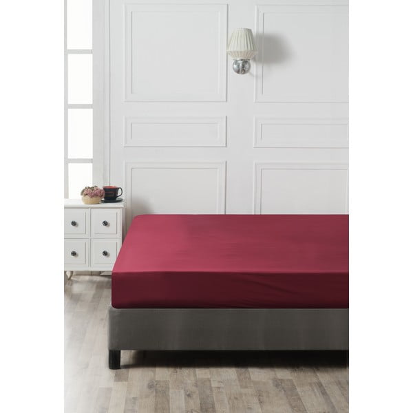 Červená napínacia bavlnená plachta 160x200 cm - Mijolnir-image-2