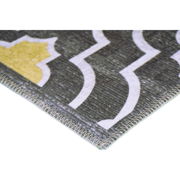 Žlto-sivý prateľný koberec 80x50 cm - Vitaus-image-2