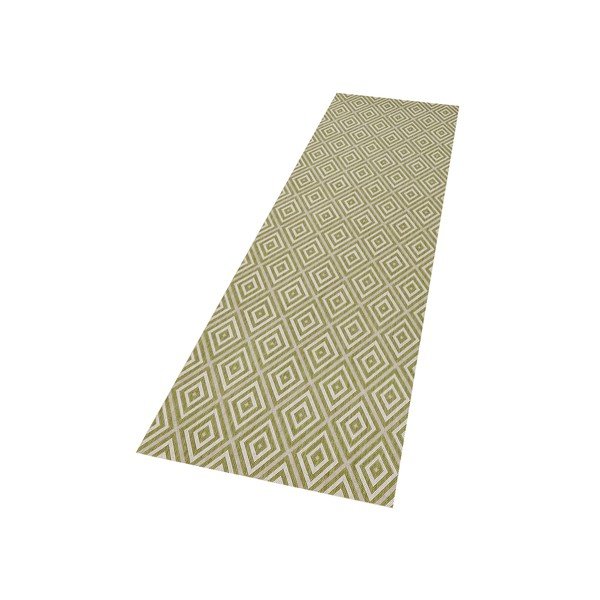 Zelený vonkajší koberec NORTHRUGS Karo, 80 × 200 cm-image-1