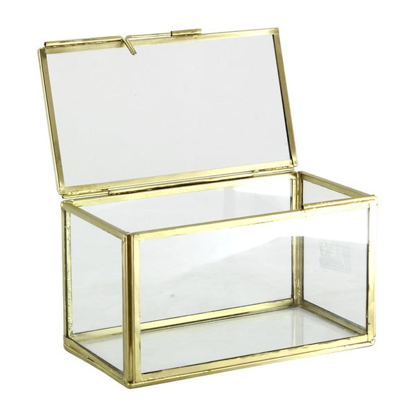 Set 2 sklenených boxov Small Brass-image-3