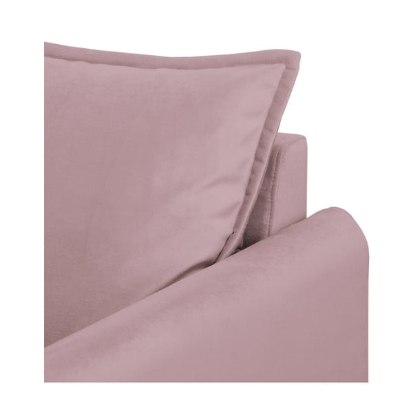 Zamatová pohovka v levanduľovej farbe 138 cm Juli – Ropez-image-4