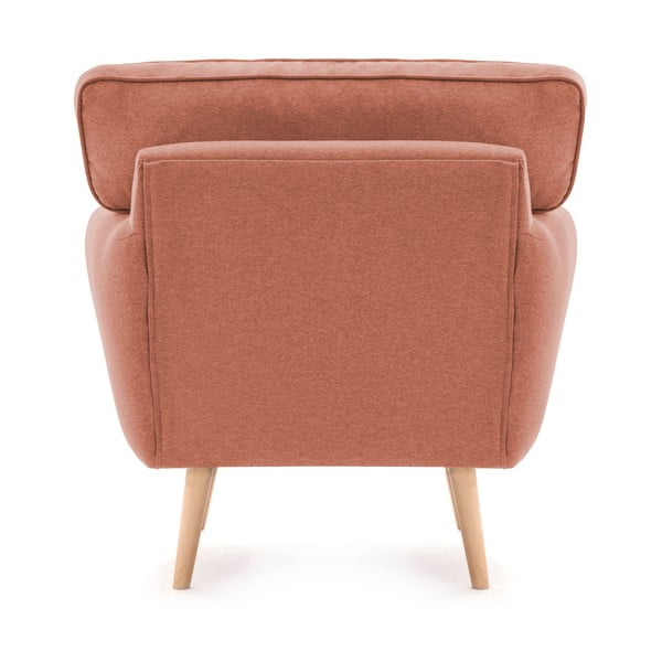 Lososovoružové kreslo s vankúšom Vivonita Malva-image-4