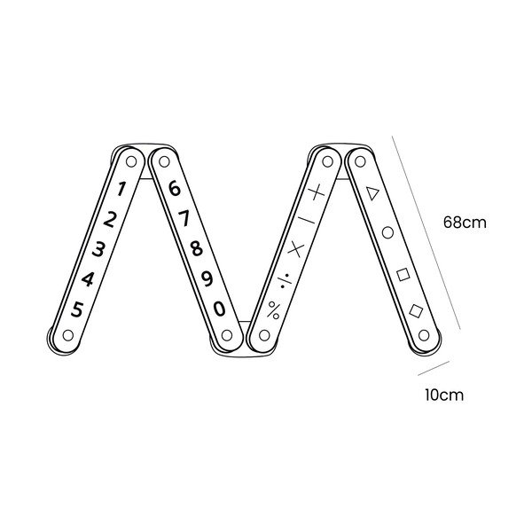Biela senzorická dráha z borovicového dreva 10x408x5 cm Montessori – Meowbaby-image-4