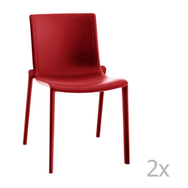 Sada 2 červených záhradných stoličiek Resol Kat
