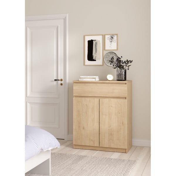 Komoda v dekore duba v prírodnej farbe 80x100x40 cm Naia – Tvilum-image-1