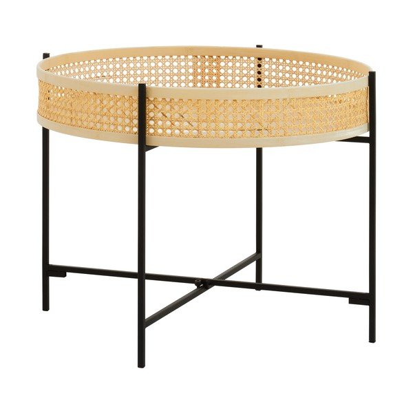 Ratanový okrúhly konferenčný stolík v prírodnej farbe ø 60 cm Depok – Premier Housewares