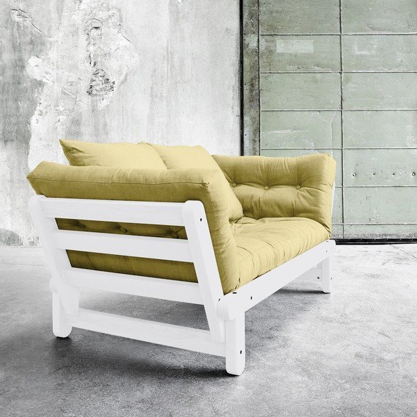 Rozkladacia pohovka Beat White/Avocado Green-image-1