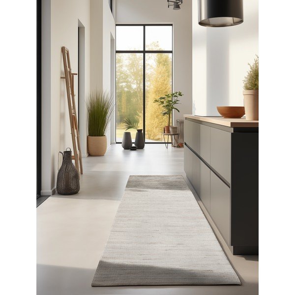 Obojstranný/ručne tkaný behúň s prímesou juty v svetlo prírodnej farbe 80x200 cm Dhaka – Hanse Home-image-1