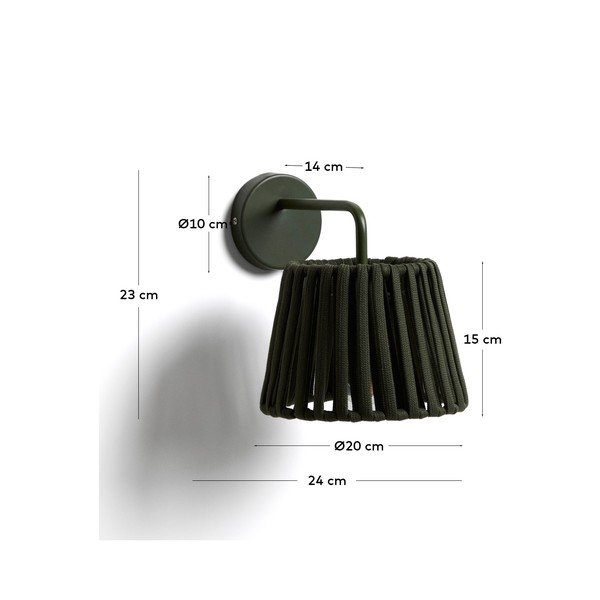 LED nástenné vonkajšie svietidlo so solárnym panelom (výška  23 cm) Aldet – Kave Home-image-4
