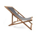 Sivé skladacie záhradné ležadlo z akáciového dreva Bonami Essentials Deck