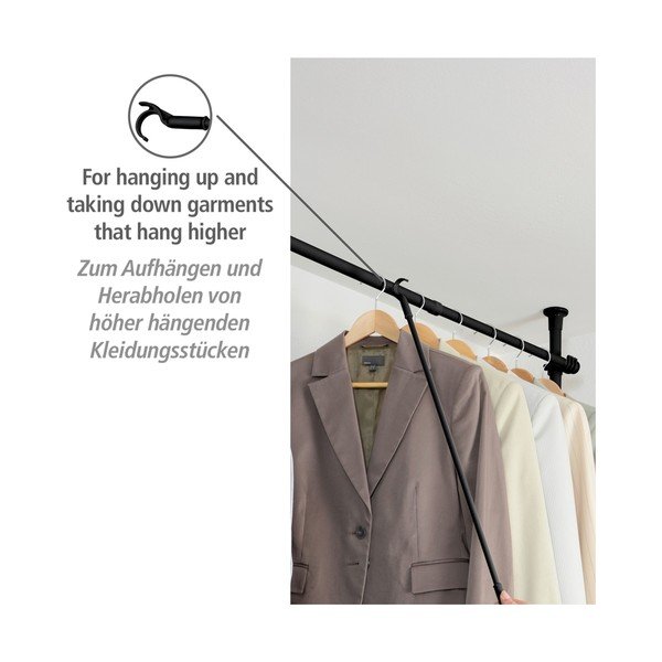 Kovový/plastový tyč na odnímanie oblečenia Herkules – Wenko-image-2