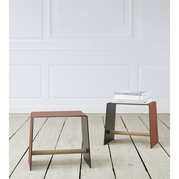 Koňakovohnedá kovová stolička Bull – LIND DNA-image-1