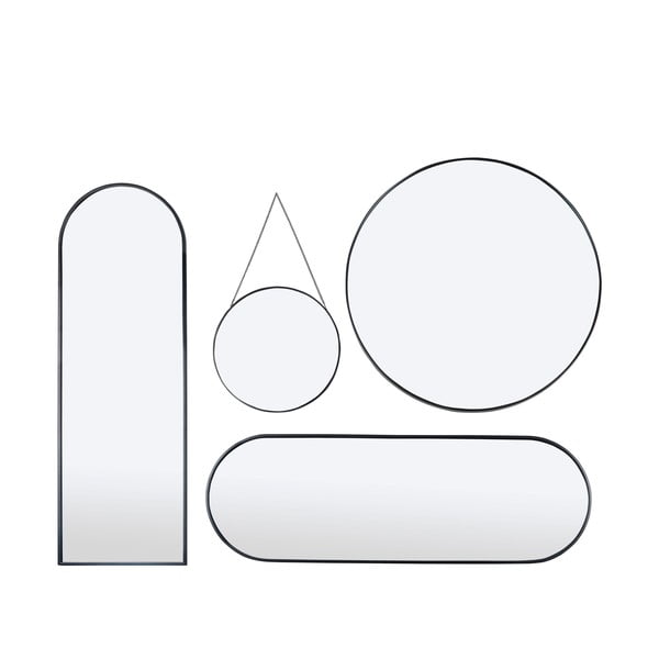 Čierne nástenné zrkadlo Bonami Essentials Moira, ø 40 cm-image-4