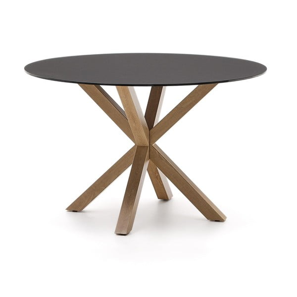 Okrúhly jedálenský stôl so sklenenou doskou ø 120 cm Argo – Kave Home