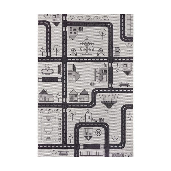 Krémovobiely detský koberec Ragami City, 80 x 150 cm
