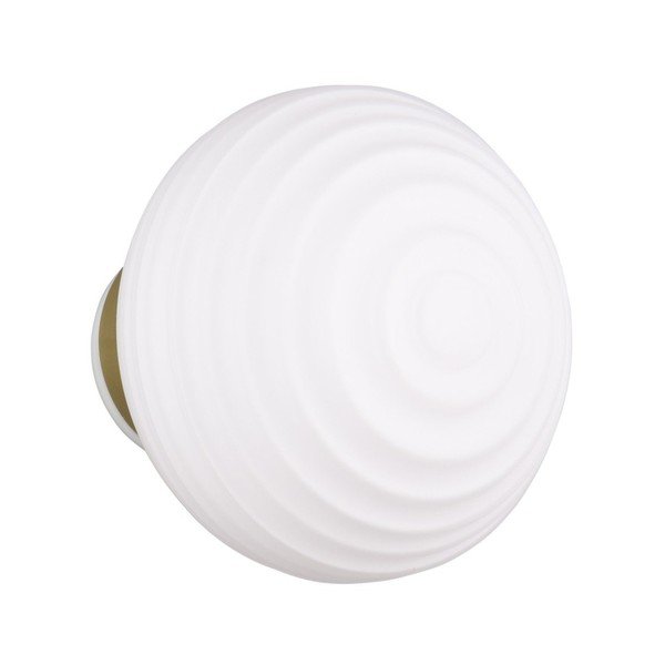 Biele sklenené LED nástenné svietidlo na USB ø 15,5 cm Earl – Reality