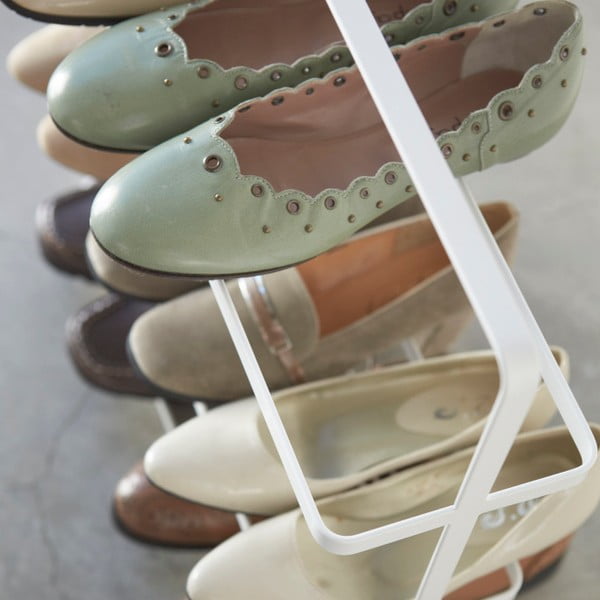 Biely kovový stojan na topánky Tower – YAMAZAKI-image-4