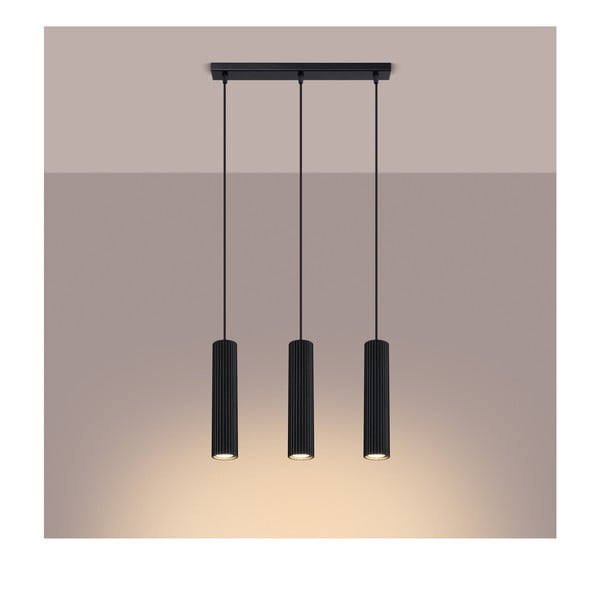 Čierne závesné svietidlo Gleam – Sollux-image-2