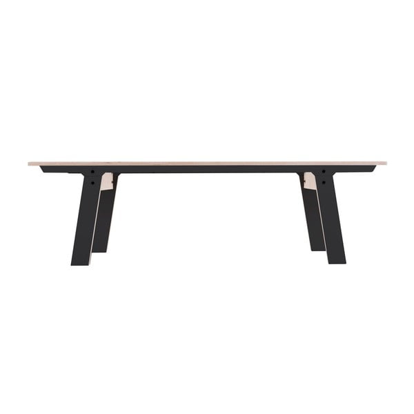 Čierna lavica na sedenie rform Slim 01, dĺžka 165 cm
