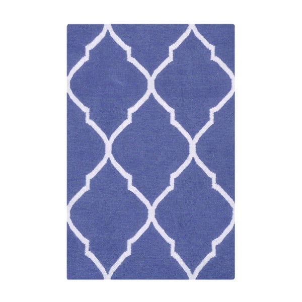 Vlnený koberec Bakero Caroline Dark Blue, 60 × 90 cm