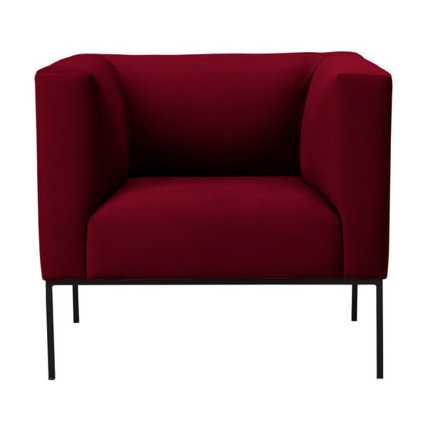Červené zamatové kreslo Windsor & Co Sofas Neptune