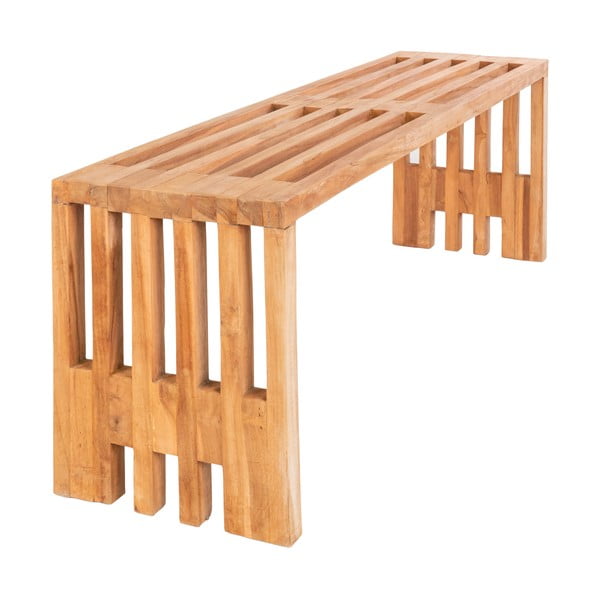 Záhradná lavica z tíkového dreva House Nordic Benidorm, 140 x 35 cm-image-3