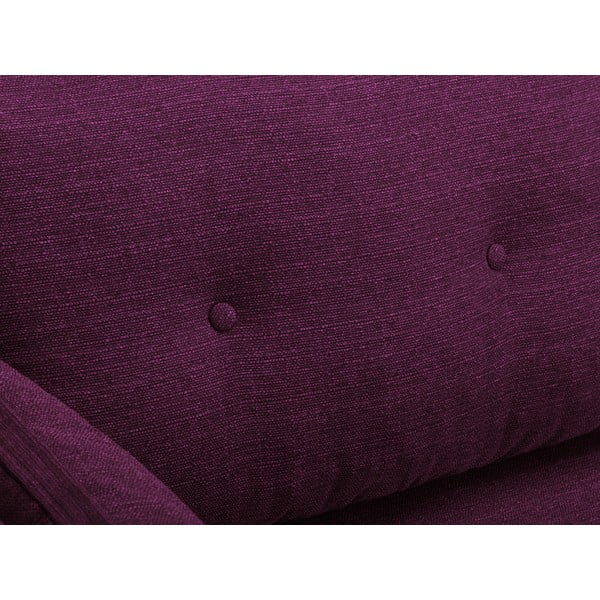 Fialová trojmiestna pohovka Mazzini Sofas Elena, s leňoškou na ľavom rohu-image-4