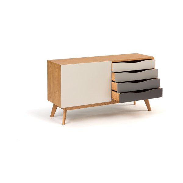 Komoda so sivými zásuvkami Woodman Avon-image-4