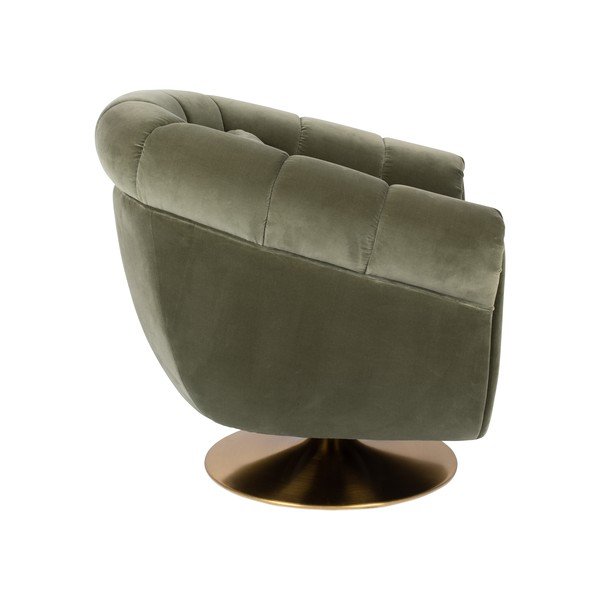 Olivovozelené zamatové kreslo Dutchbone Member-image-2