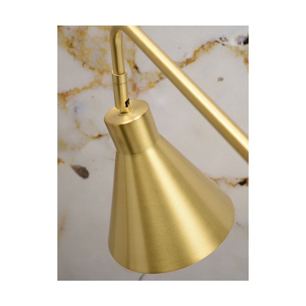 Stojacia lampa s kovovým tienidlom v zlatej farbe (výška 153 cm) Lyon – it's about RoMi-image-2