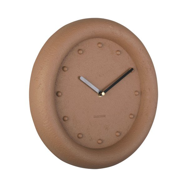 Hnedé nástenné hodiny Karlsson Petra, ø 30 cm-image-1