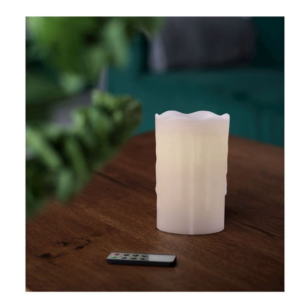 Sada 3 LED sviečok s diaľkovým ovládačom DecoKing Drip, výška 12,5 cm