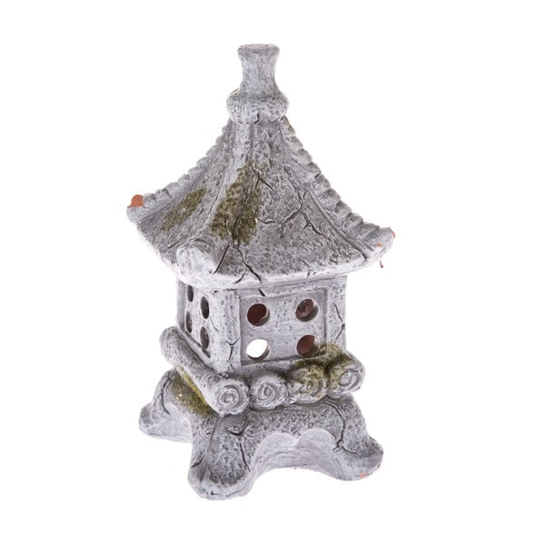 Sivý keramický svietnik Dakls Pagoda