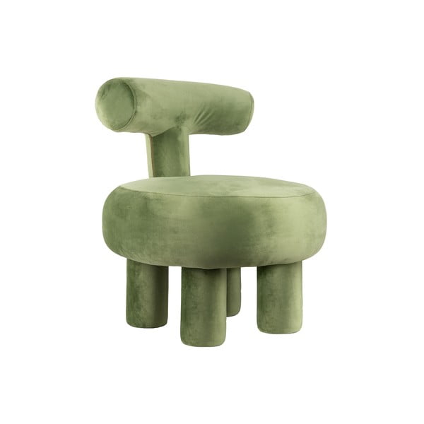 Svetlozelené zamatové kreslo Abrazo – Leitmotiv