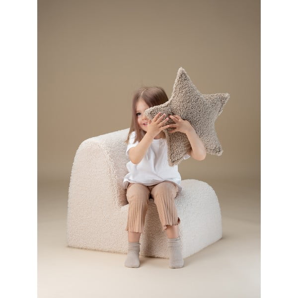 Krémové detské kresielko z textílie buklé Cloud – Wigiwama-image-2