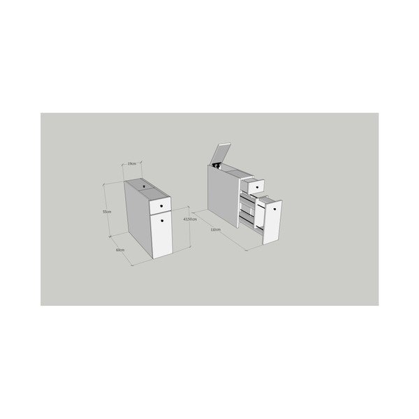 Biela kúpeľňová výsuvná skrinka Garetto Calencia White-image-1