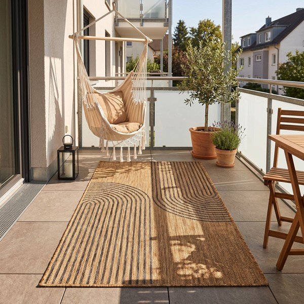 Čierny/hnedý vnútorný a vonkajší koberec 80x150 cm Mira 1453 – Ayyildiz Carpets-image-1