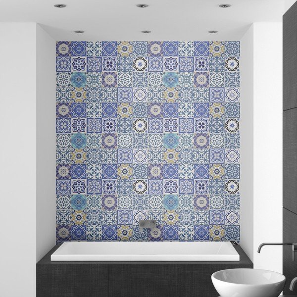 Sada 24 nástenných samolepiek Ambiance Wall Stickers Tiles Flamenco, 10 × 10 cm-image-1