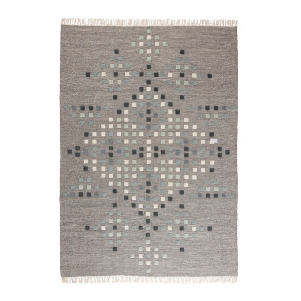 Sivý ručne tkaný vlnený koberec Linie Design Padova, 170 x 240 cm
