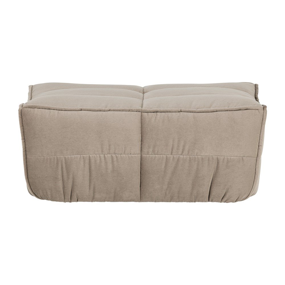 Taupe čalúnená zamatová podnožka Cluster – vtwonen