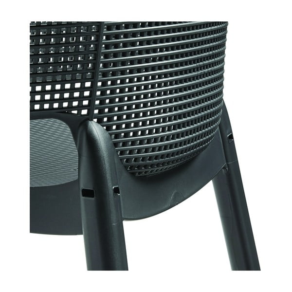 Tmavosivá plastová záhradná stolička Elisa – Keter-image-1
