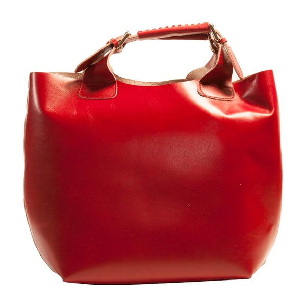Červená kabelka z pravej kože Andrea Cardone Edoardo