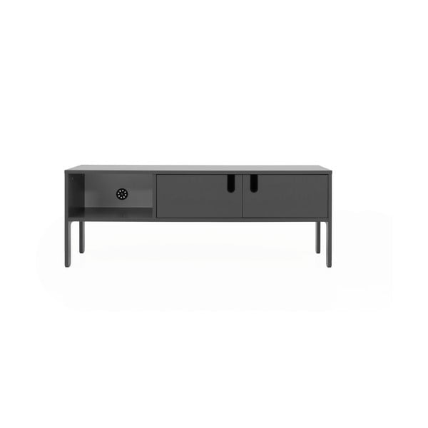 Sivý TV stolík Tenzo Uno, šírka 137 cm