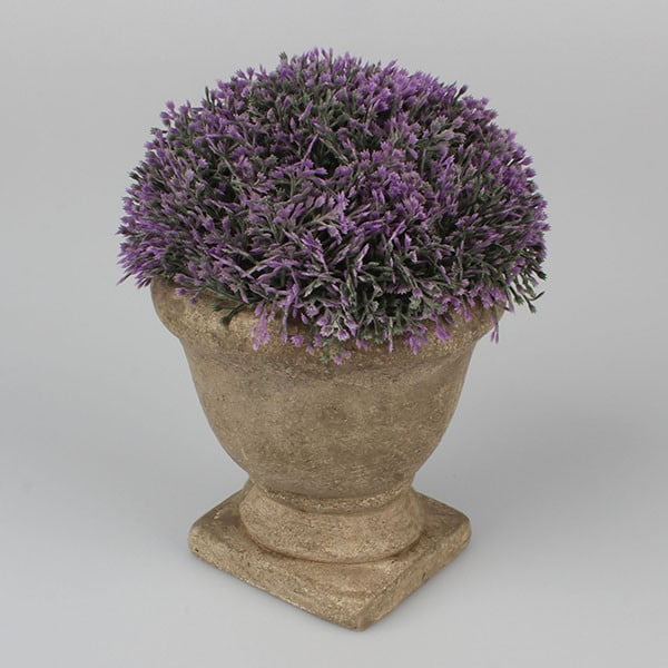 Fialová kvetinová dekorácia Dakls, výška 15 cm