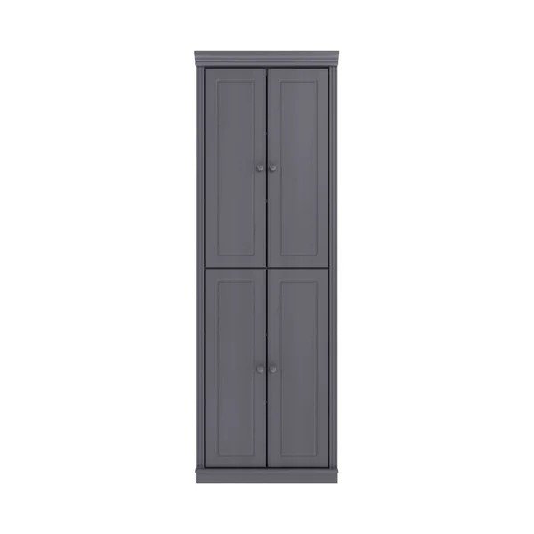 Sivá skriňa z borovicového dreva 74x223x37 cm Anita – Støraa